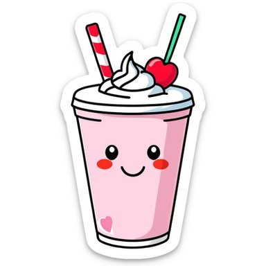 Happy milk shake love sticker