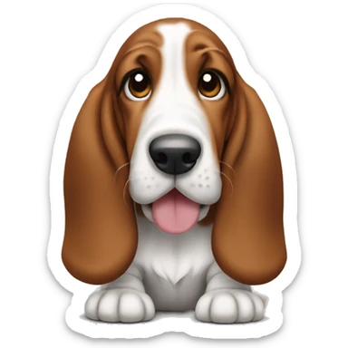 Basset hound puppy sticker