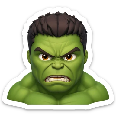 Hulk with full body empji style sticker