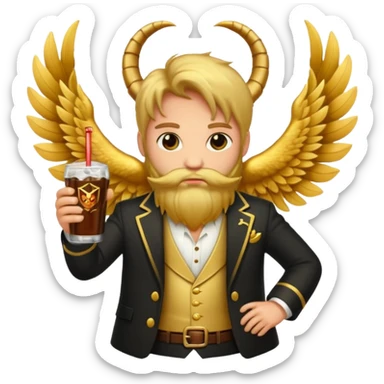 leon con alas y cola de escorpion sticker