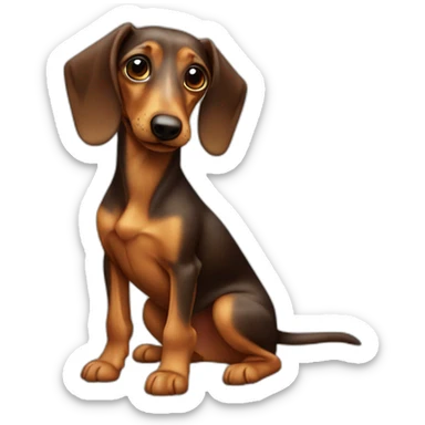 Teckel Arlequin sticker