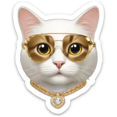 Cartier fashionable cat sticker