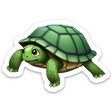 Turtle in the snow  sticker