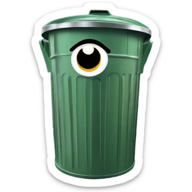 oscar the grouch inside metal trash can sticker