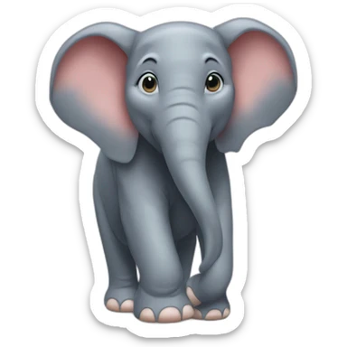 Éléphant sue une souris sticker