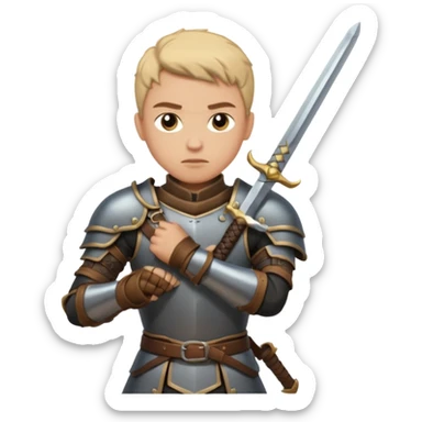 forgive by placing a sword on enemies shoulder sticker