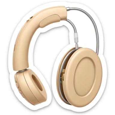 Telinga aid, hearing aid color beinge tapi earmold color white  sticker