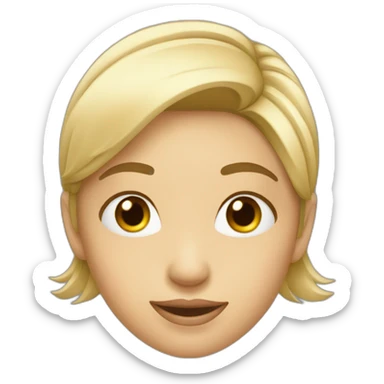 Fille ado avec des boutons sur le visage sticker