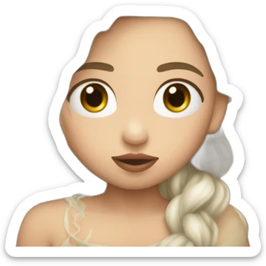 Daenerys Targaryen giving a kiss sticker