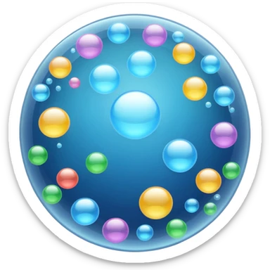 many bubbles sticker