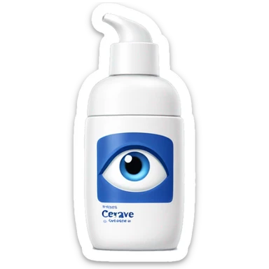 eye cream bottle with label cerave style  sticker