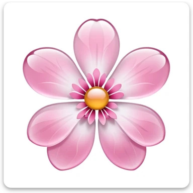 sakura flower with frosted glass effect sticker