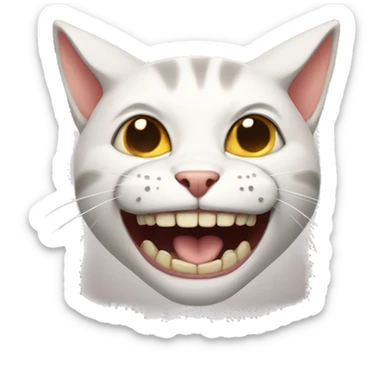 Cat with buck teeth sticker