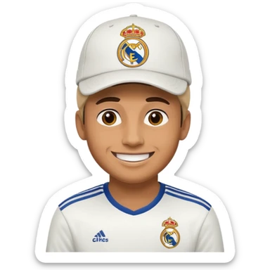 Real Madrid fun with a cap sticker