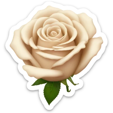 light beige rose sticker