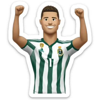 Ronaldo qui fait sa célébrations  sticker