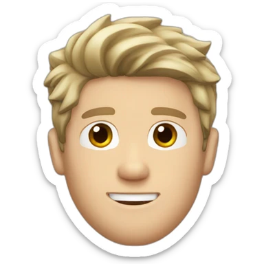 niall horan with brown hair and stubble sticker