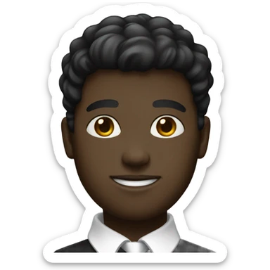 create a black with white collar and socks  sticker