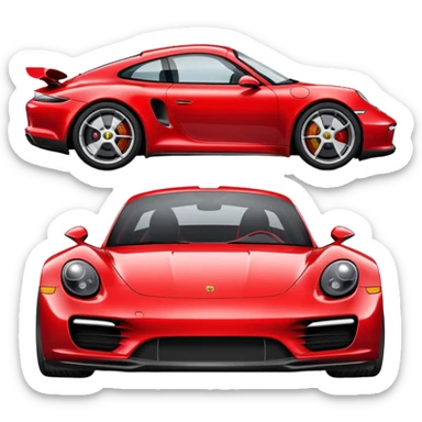 porsche sports car sticker