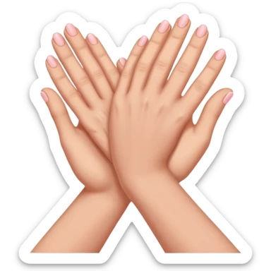 pray hands mangas rosadas  sticker