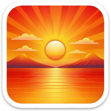Sunset orange real sticker