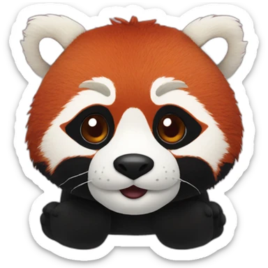 stuffed animal red panda sticker
