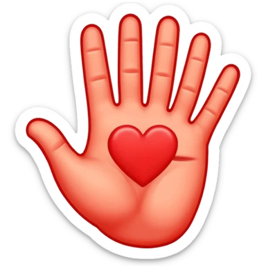 peach emoji with red hand print like a spankinging simple post spanking red mark  sticker