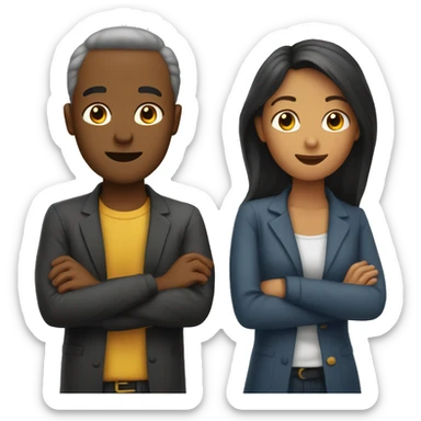 deux personnes se serrent la main sticker