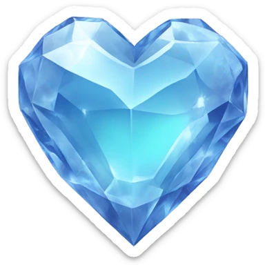 crystal heart sticker