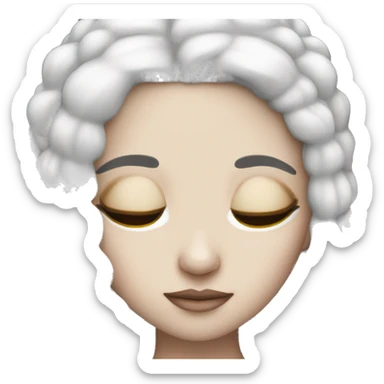 Sleeping white skin queen black hair long and soft sticker