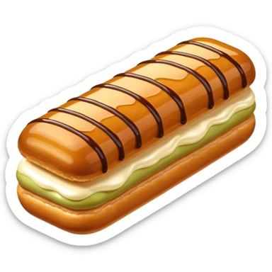 Caramel drizzle éclair























 sticker