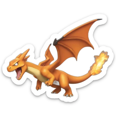 charizard roaring forwards sticker
