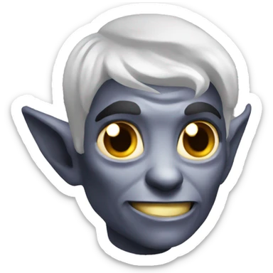 Imp evil but halo emoji sticker