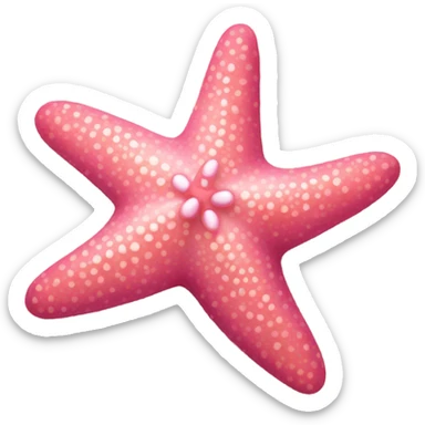 Pink starfish sticker