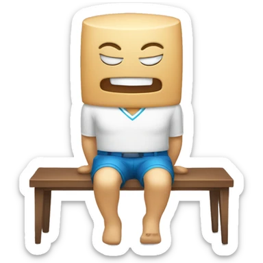 happy hamstring mucle sticker