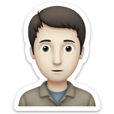 whispy guy styled after a Leunig illustration sticker