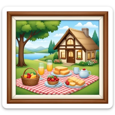 Cozy cottage Picnic sticker