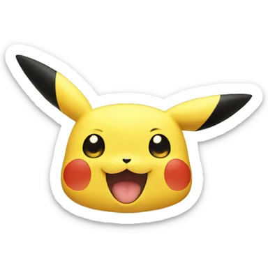 pikachu face smile sticker
