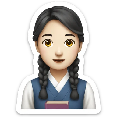 Korean hanbook girl sticker