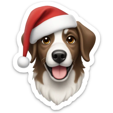 Christmas dog sticker