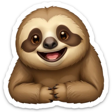 Perezoso que se esté riendo sticker