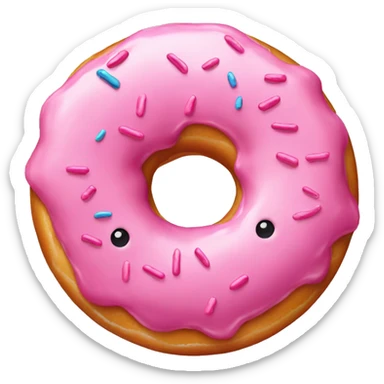 Pink donut sticker