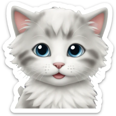 kitten with a ciaet sticker