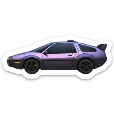 A cyberpunk car seen in profile sticker