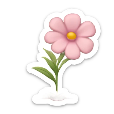 Beige Open book with light pink flower inside sticker