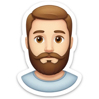 realistic male portrait with beard sticker