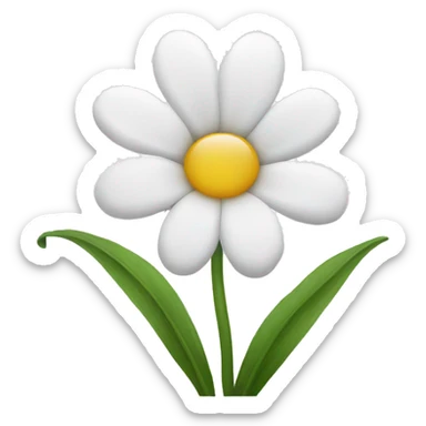 White flower  sticker