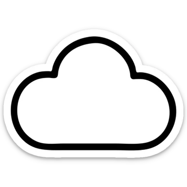 облако с 4 выступами sticker