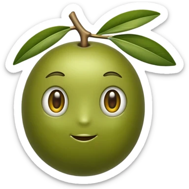 fun looking cartoon olive sticker