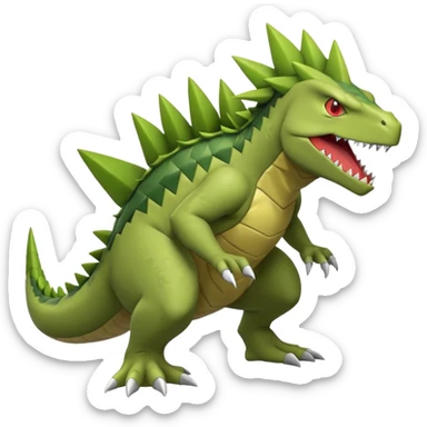 Sceptile-Tyranitar-Pokémon-Fakémon-creature sticker